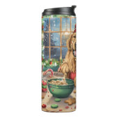 Golden Retriever Holiday Baking: Feierliche Weihna Thermosbecher (Nach links gedreht)