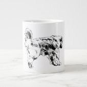 Golden Retriever Holiday Brew Jumbo-Tasse (Vorderseite)
