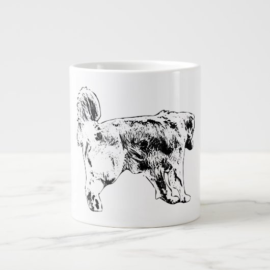 Golden Retriever Holiday Brew Jumbo-Tasse (Vorderseite)