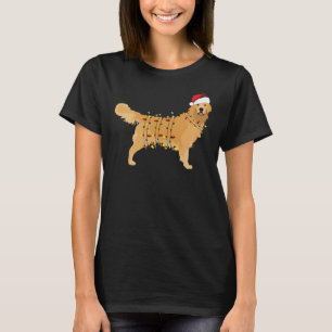 Golden Retriever Holiday Christmas Light 454 T-Shirt