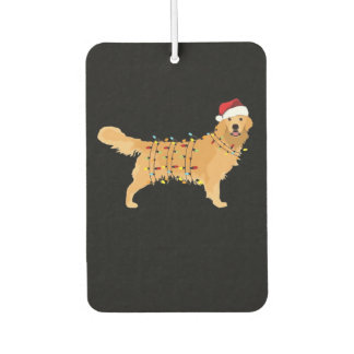 Golden Retriever Holiday Christmas Light Essential Autolufterfrischer