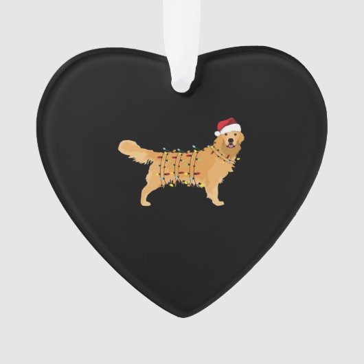 Golden Retriever Holiday Christmas Light Essential Ornament (Vorderseite)