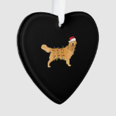 Golden Retriever Holiday Christmas Light Essential Ornament (Vorderseite)