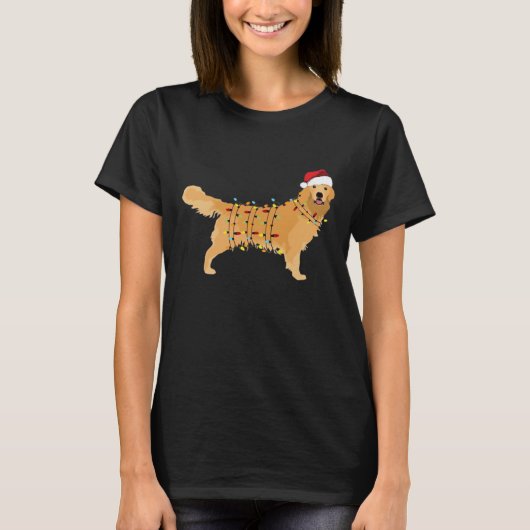 Golden Retriever Holiday Christmas Light Essential T-Shirt (Vorderseite)