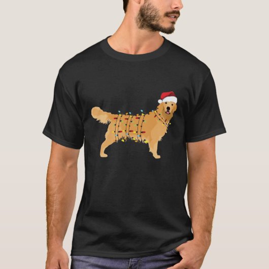 Golden Retriever Holiday Christmas Light Essential T-Shirt (Vorderseite)