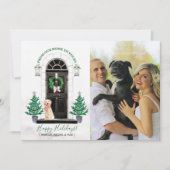 Golden Retriever Holiday Foto Card Einladung (Vorderseite)