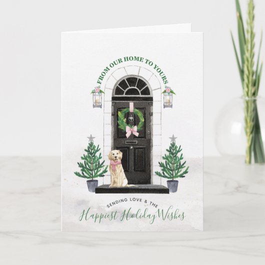 Golden Retriever Holiday Grußkarte Feiertagskarte (Vorderseite)