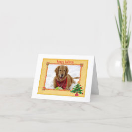 Golden Retriever Holiday Stationäre Tour Feiertagskarte