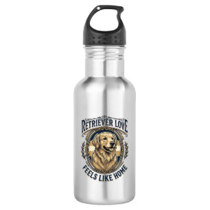 Golden Retriever Home Comfort Vintage Gravur Do Edelstahlflasche