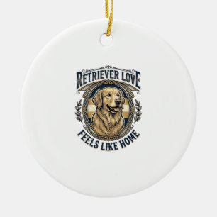 Golden Retriever Home Comfort Vintage Gravur Do Keramik Ornament