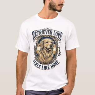 Golden Retriever Home Comfort Vintage Gravur Do T-Shirt