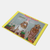 Golden Retriever Hoppy Oaster Fußmatte (Schrägansicht)