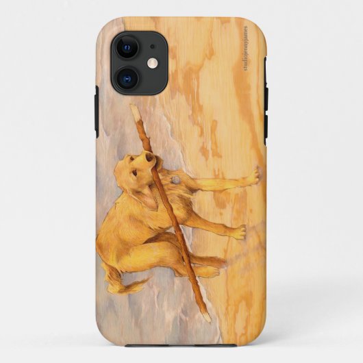 Golden retriever-horizontaler Kunst-Telefon-Kasten Case-Mate iPhone Hülle (Rückseite)