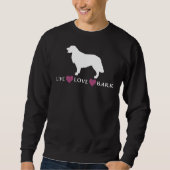 Golden Retriever Hört Live Liebe Bark Sweatshirt (Vorderseite)