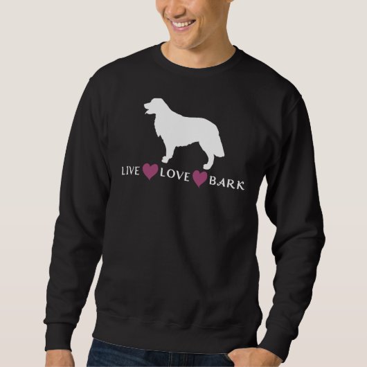 Golden Retriever Hört Live Liebe Bark Sweatshirt (Vorderseite)