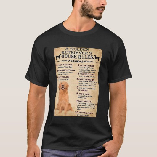 Golden Retriever House Goldene Retriever T-Shirt (Vorderseite)