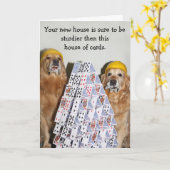 Golden Retriever House of Cards Neue Zuhause Karte (Gelbe Blume)