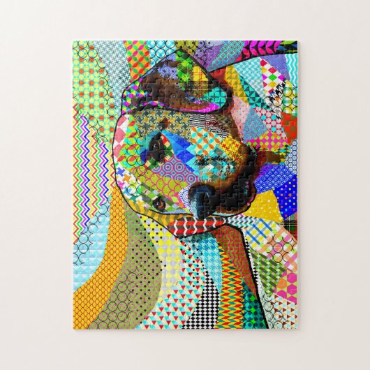 Golden Retriever Hund 165 Muster Puzzle (Vertikal)