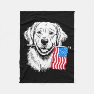 Golden Retriever Hund 4. Juli Amerika amerikanisch Fleecedecke