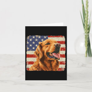 Golden Retriever Hund Amerika Flagge Shirt Unabhän Karte