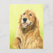 Golden Retriever Hund Art Postkarte (Vorderseite)