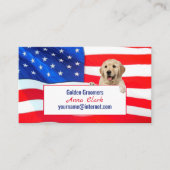 Golden Retriever Hund auf Fahne Visitenkarte (Vorderseite)