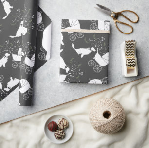 Golden Retriever Hund Baby Dusche Geschlecht Neutr Geschenkpapier