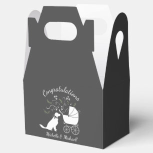 Golden Retriever Hund Baby Dusche Geschlecht Neutr Geschenkschachtel