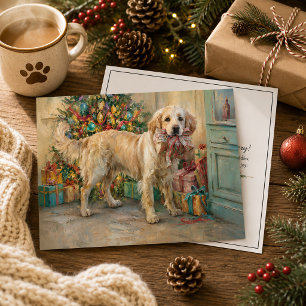 Golden Retriever Hund Baum Geschenke Weihnachten