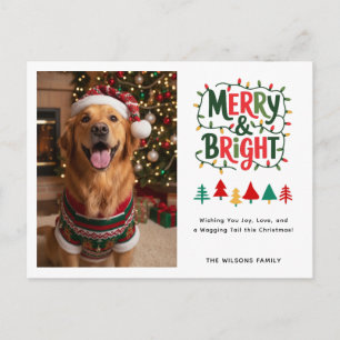 Golden Retriever Hund Benutzerdefiniertes Foto Mer Feiertagspostkarte