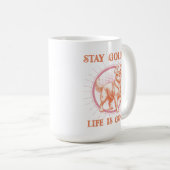 Golden Retriever Hund Bleibe Goldenes Leben ist gu Kaffeetasse (VorderseiteRechts)