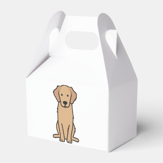 Golden Retriever Hund Cartoon Geschenkschachtel (Vorderseite)
