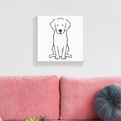 Golden Retriever Hund Cartoon Leinwanddruck (Insitu (Wohnzimmer))