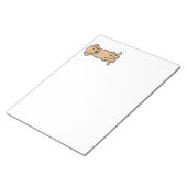 Golden Retriever Hund Cartoon Notizblock (angewinkelt)