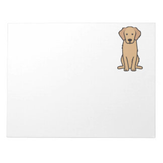 Golden Retriever Hund Cartoon Notizblock