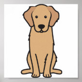 Golden Retriever Hund Cartoon Poster (Vorne)