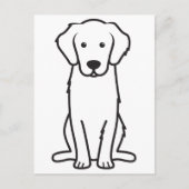 Golden Retriever Hund Cartoon Postkarte (Vorderseite)