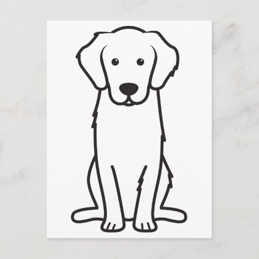 Golden Retriever Hund Cartoon Postkarte (Vorderseite)