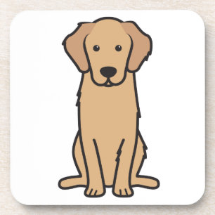 Golden Retriever Hund Cartoon Untersetzer