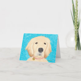 Golden Retriever Hund Danke, dass du Karte Blue Wa