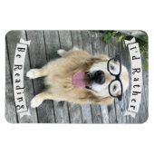 Golden Retriever Hund, den ich lesen würde Magnet (Horizontal)