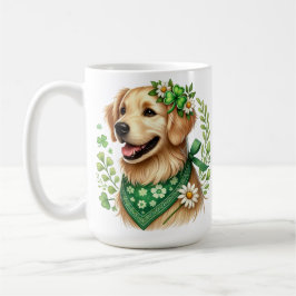 GOLDEN RETRIEVER HUND DRESSIERT FÜR STARTTAG KAFFEETASSE