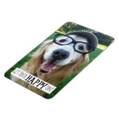 Golden Retriever Hund erfreut sich großer Freude Magnet (Linke Seite)