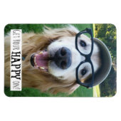 Golden Retriever Hund erfreut sich großer Freude Magnet (Horizontal)