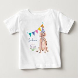 Golden Retriever Hund Erster 1. Geburtstag Geburts Baby T-shirt