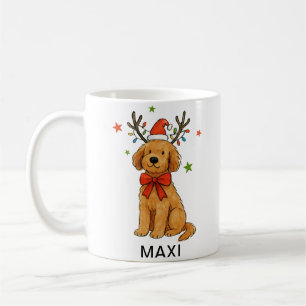 Golden Retriever Hund Festive Weihnachten Kaffeetasse