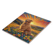 Golden Retriever Hund Fliese (Seite)