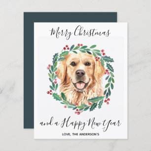 Golden Retriever Hund Frohe Weihnachtskarte