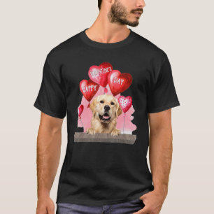 Golden Retriever Hund Frohen Valentinstag Haustier T-Shirt