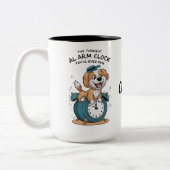 Golden Retriever Hund Funny Alarm Clock Zweifarbige Tasse (Links)